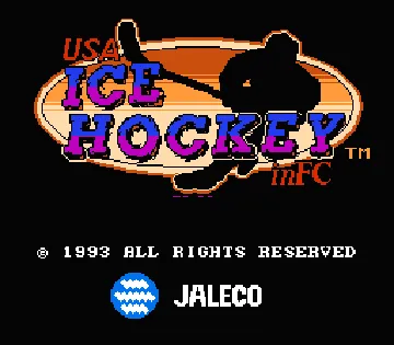 USA Ice Hockey in FC (Japan) screen shot title